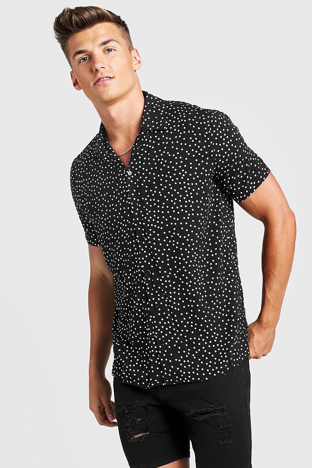 mens polka dot shirt outfit