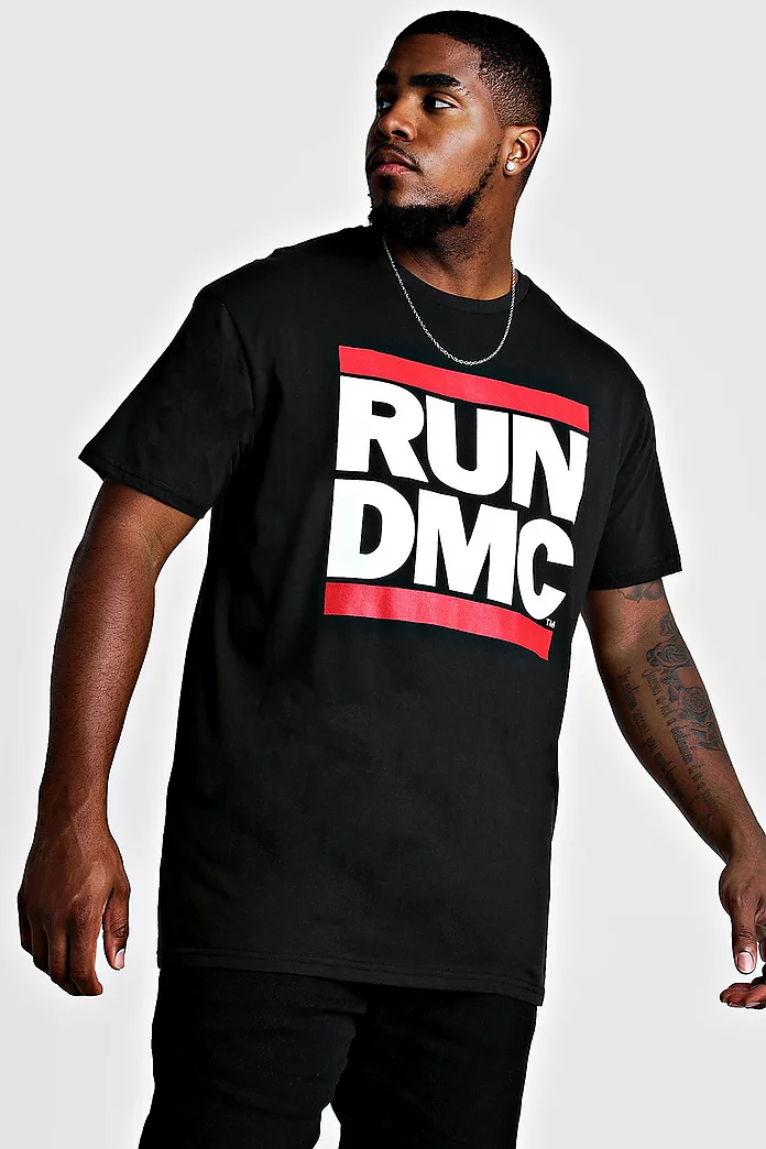 Big & Tall T Shirt mit lizenziertem „Run DMC“ Print Big & Tall T Shirt mit lizenziertem „Run DMC“ Print
