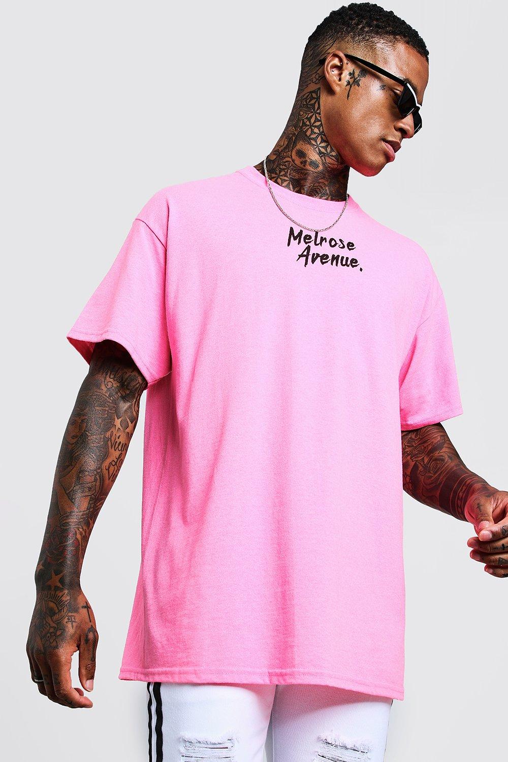 pink t shirt outfit men