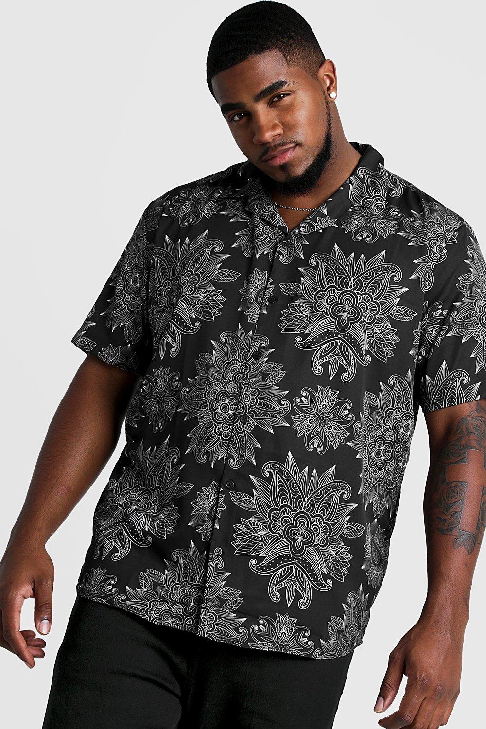 big and tall paisley dress shirt