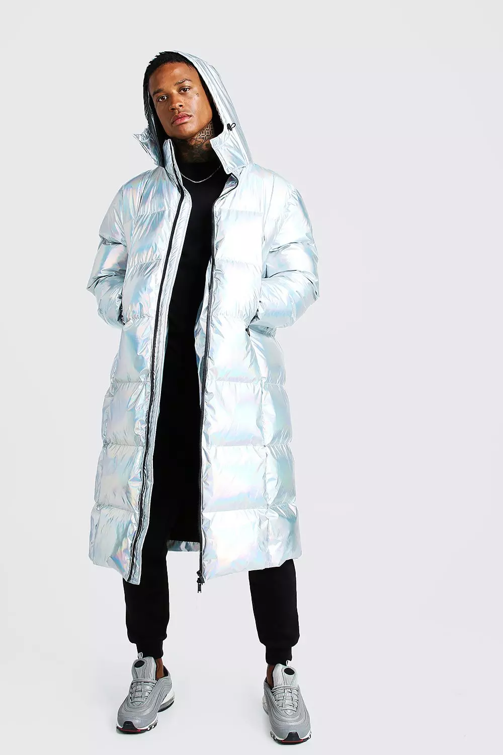 Boohooman longline best sale puffer jacket