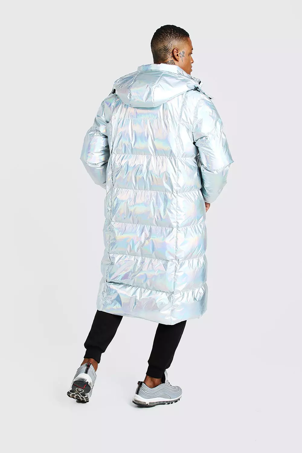 Holographic puffer cheap jacket mens