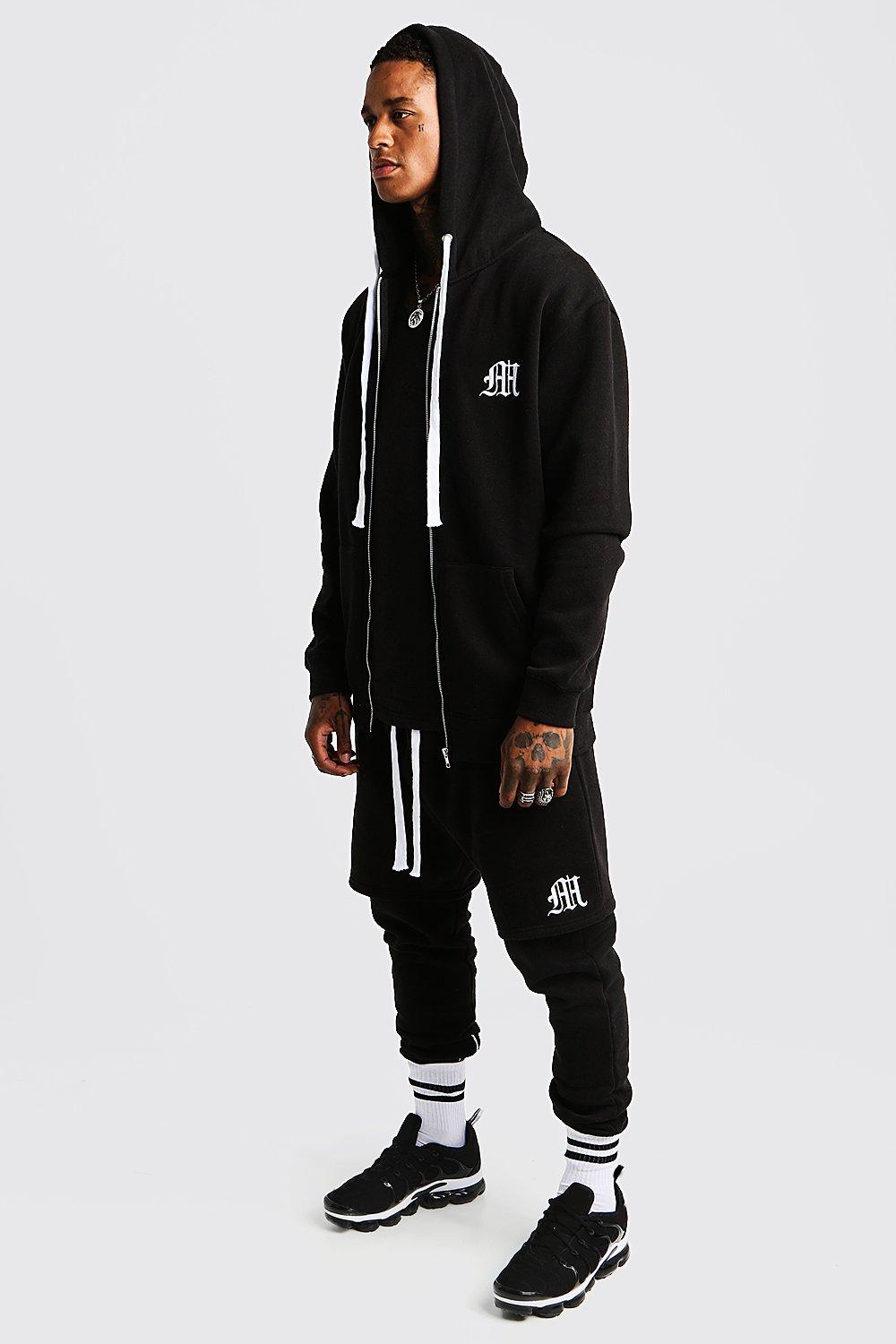 longline zip through hoodie