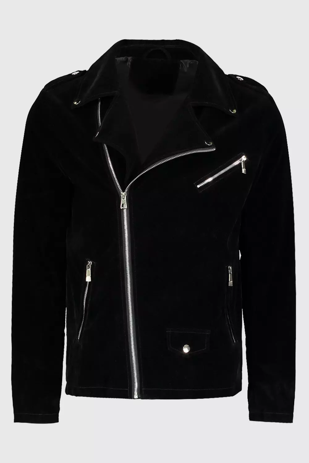 Velour hot sale biker jacket