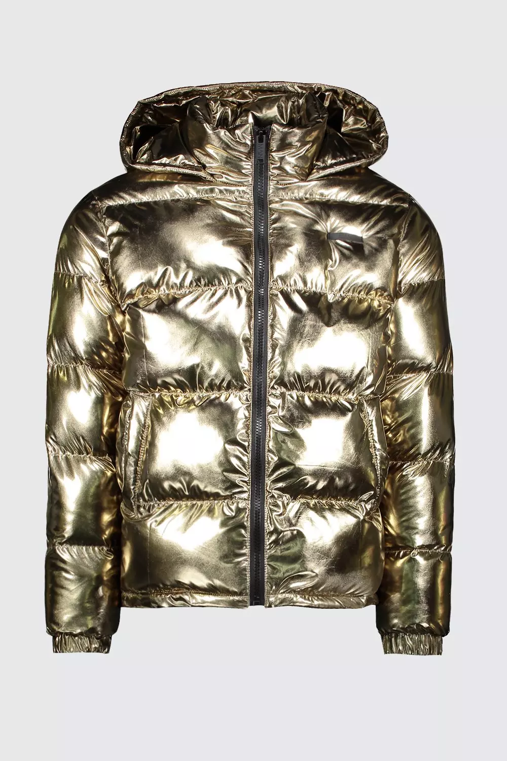 Pants Store Metallic Puffer Jacket Gold / X-Small