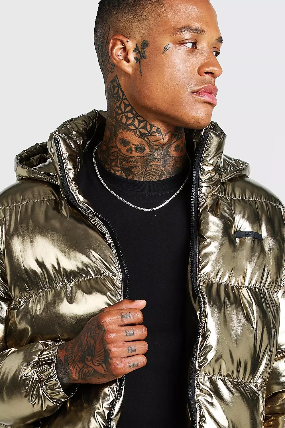 Metallic Puffer Jacket