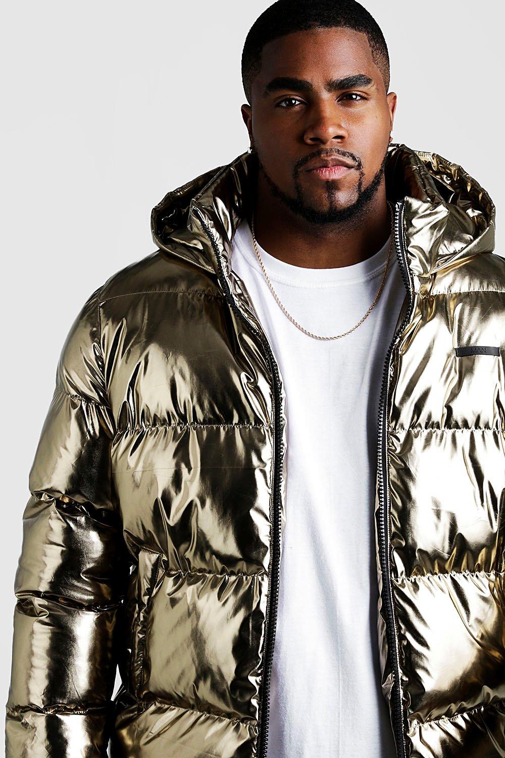 mens gold puffer jacket