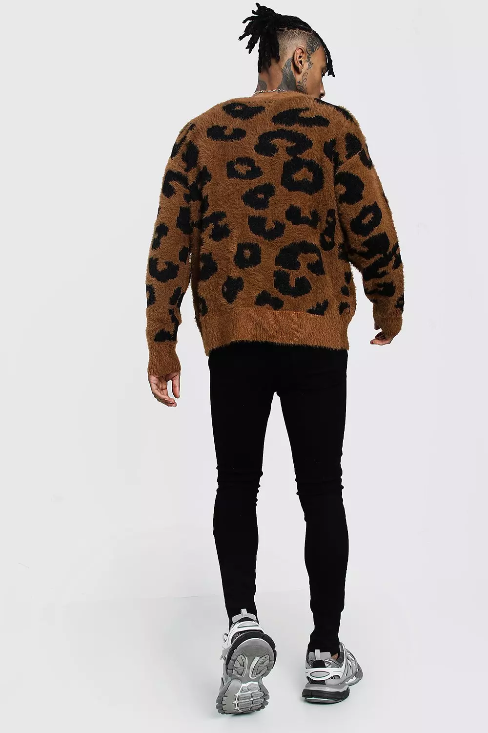 Leopard hot sale cardigan men