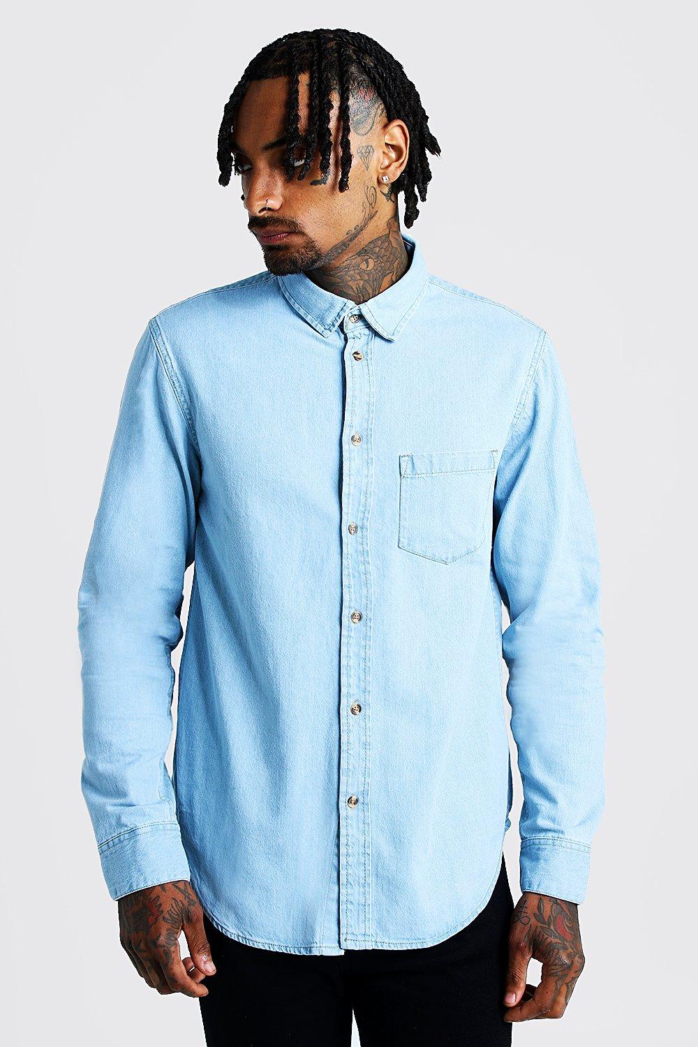 

Рубашка из денима с длинными рукавами, Pale blue