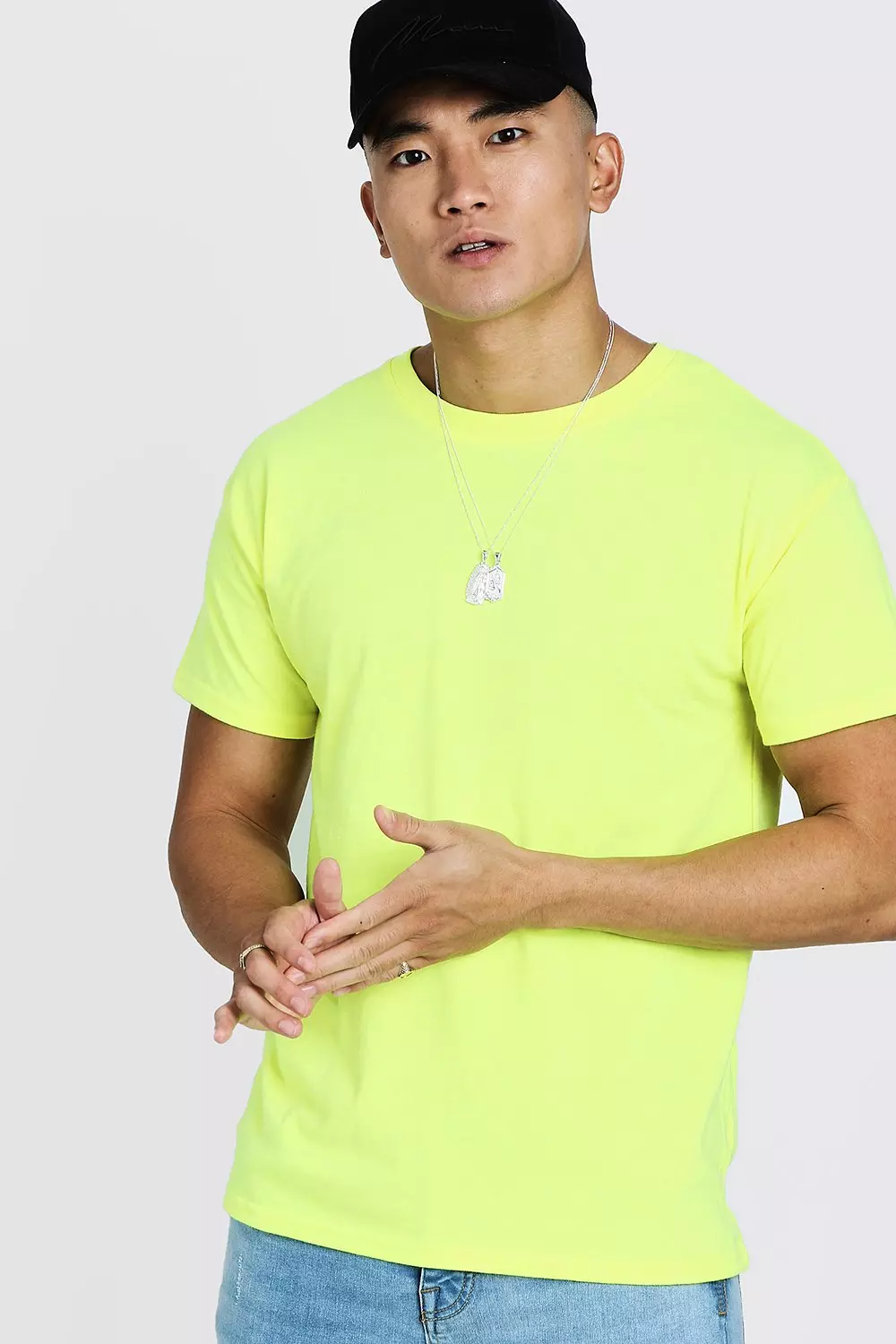 Neon Oversized Crew Neck T-Shirt | boohooMAN USA