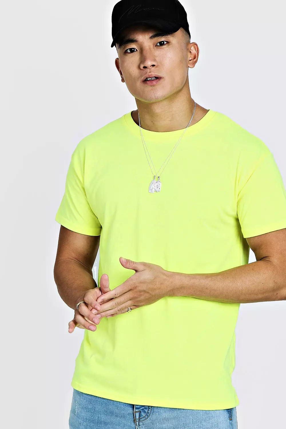 Neon Crew Neck T-Shirt | boohooMAN IE