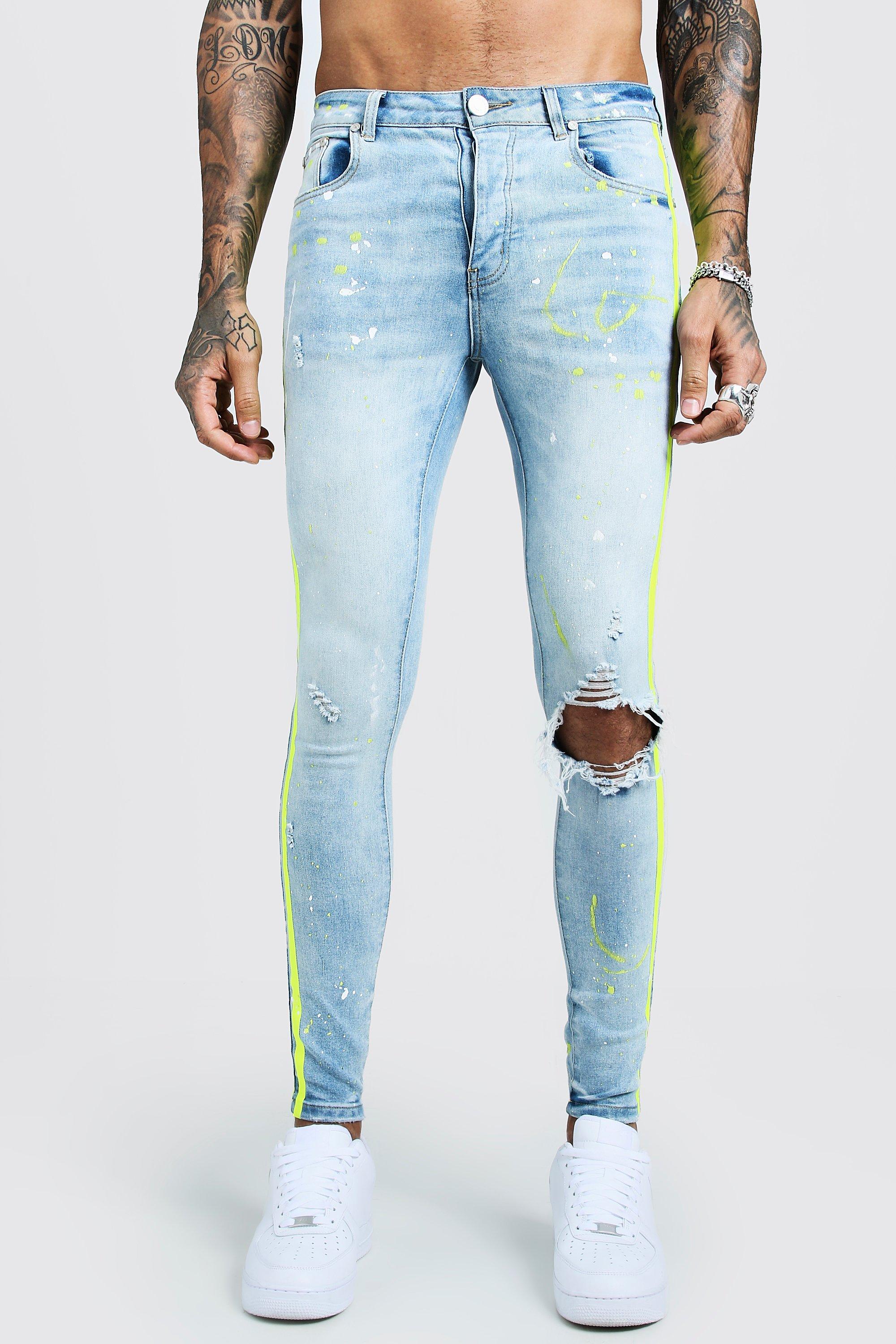 jean with stripe on side