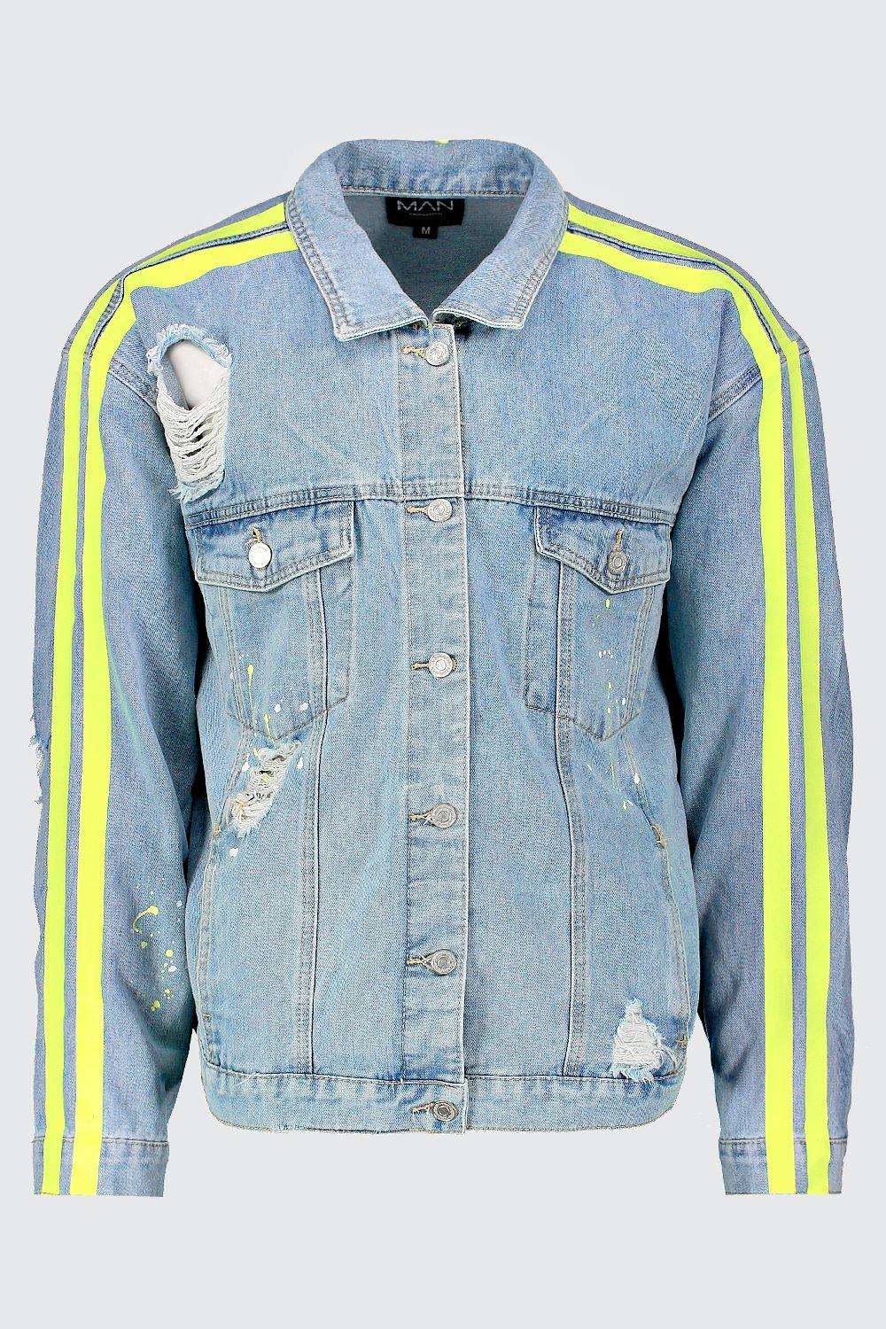 Oversized Denim Jacket With Painted 