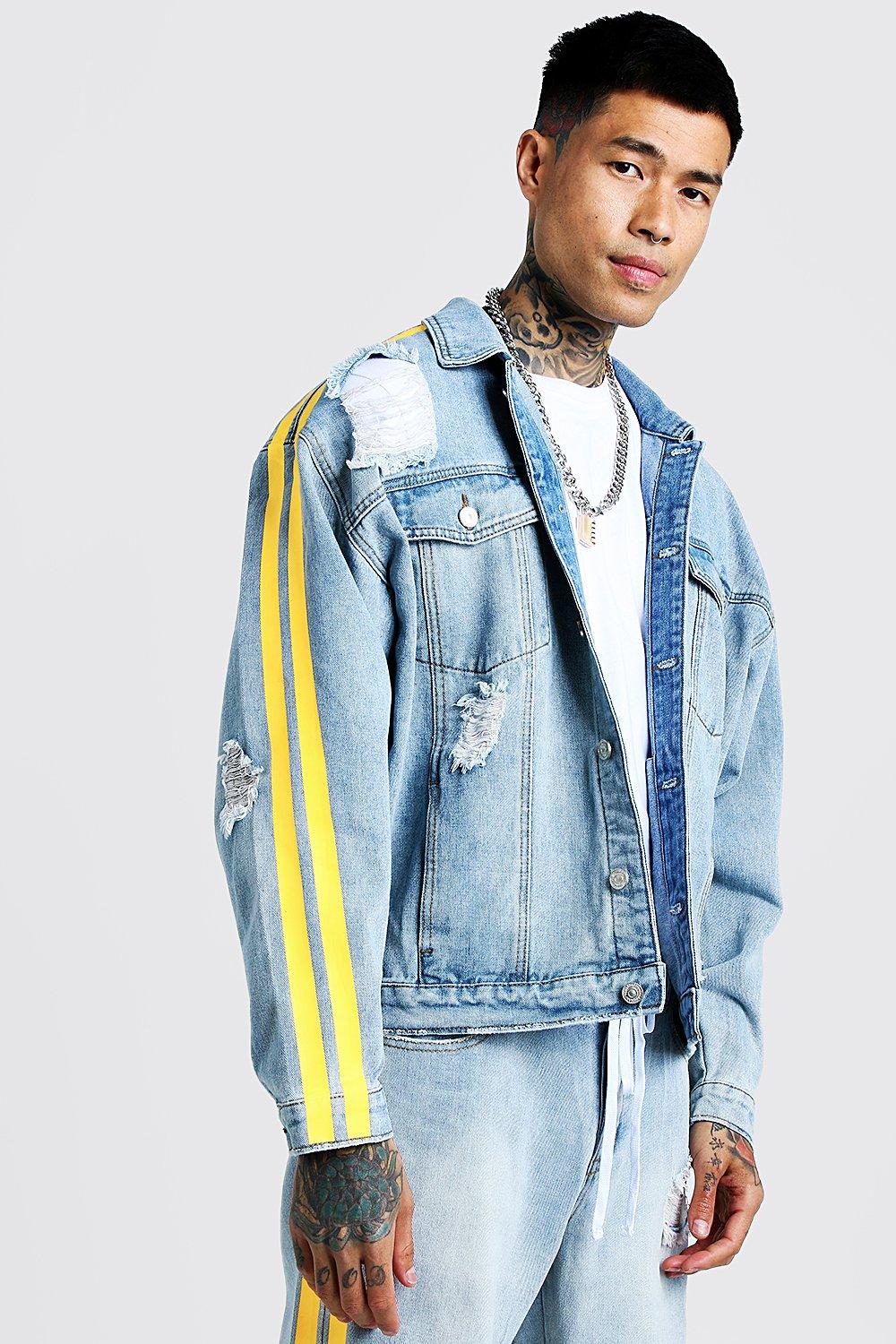 oversized ripped denim jacket