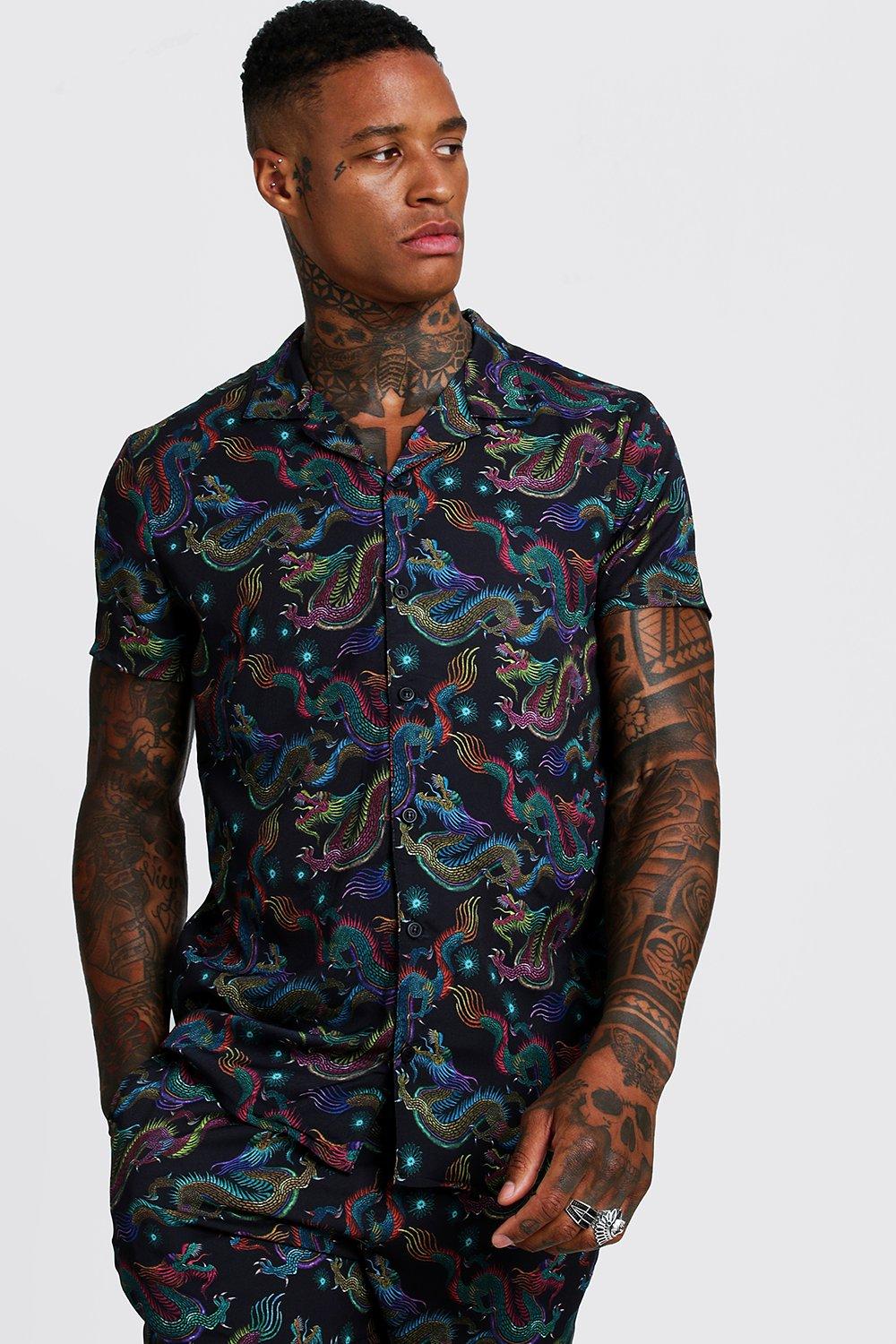 dragon print shirt