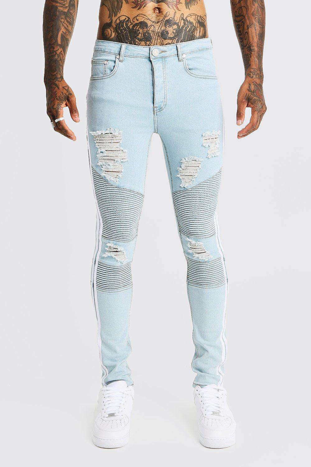 light biker jeans