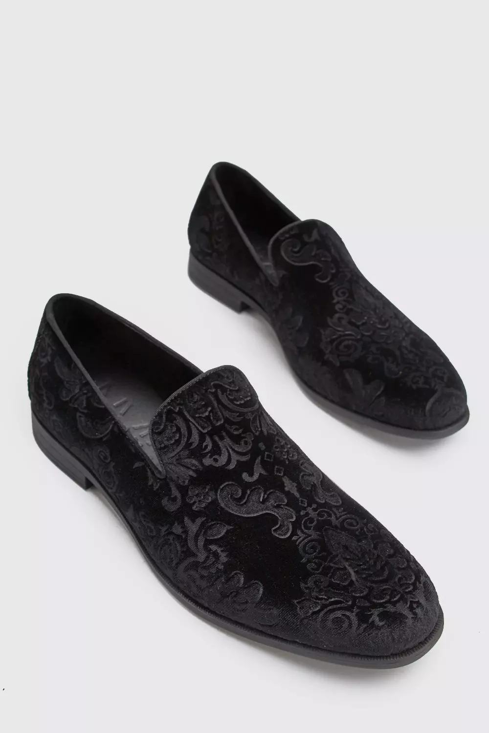 Black velvet formal store shoes