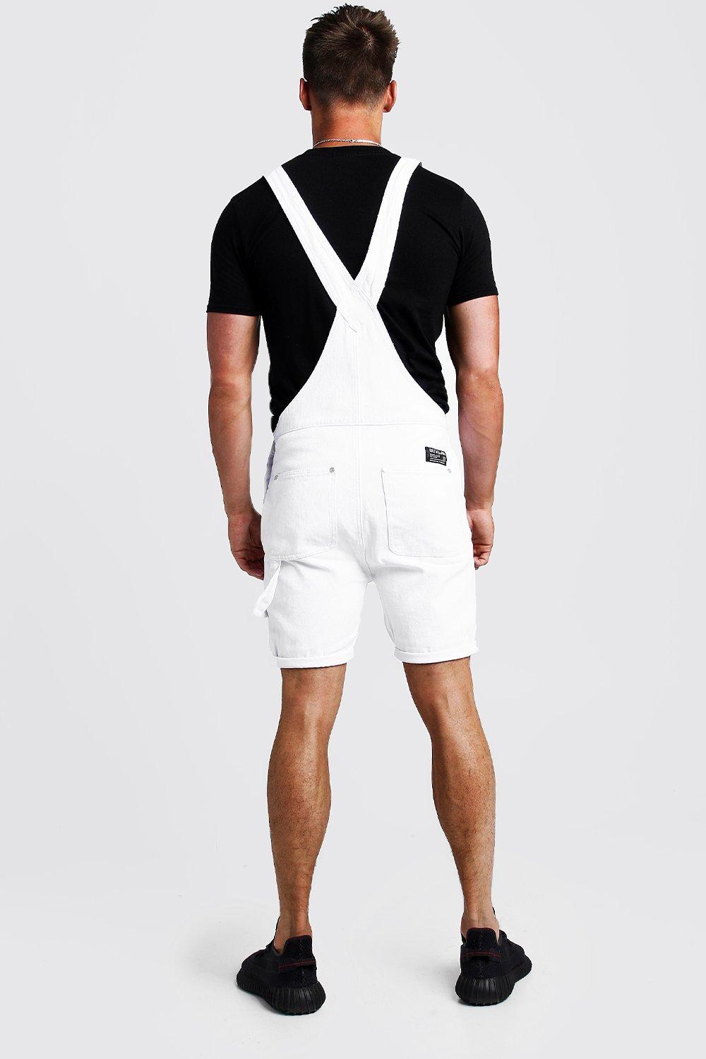 

Приталенный короткий комбинезон, White
