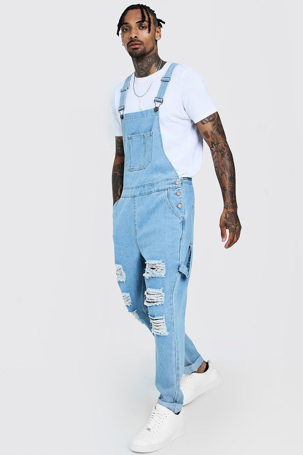 skinny denim dungarees