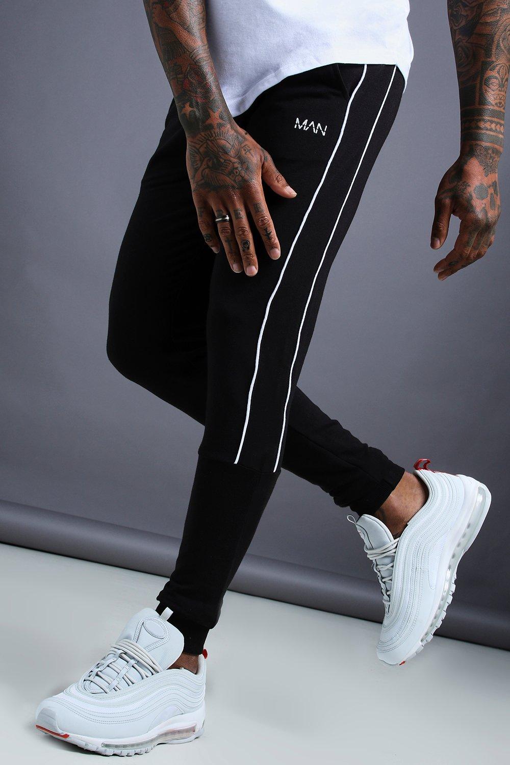 boohooman white joggers