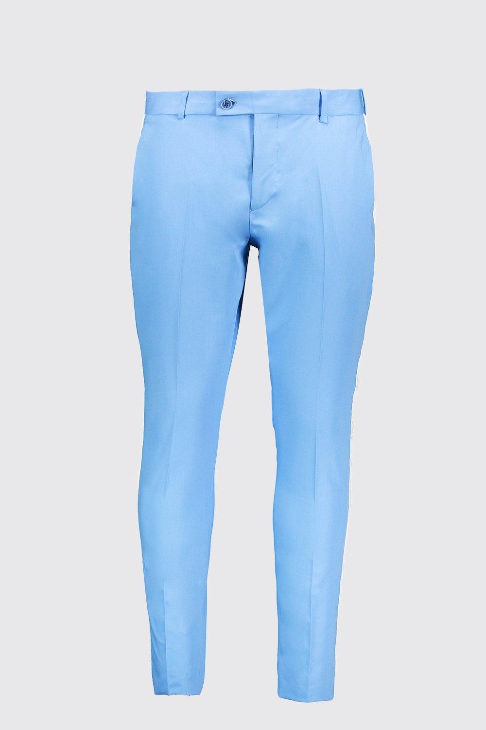 pale blue cropped trousers