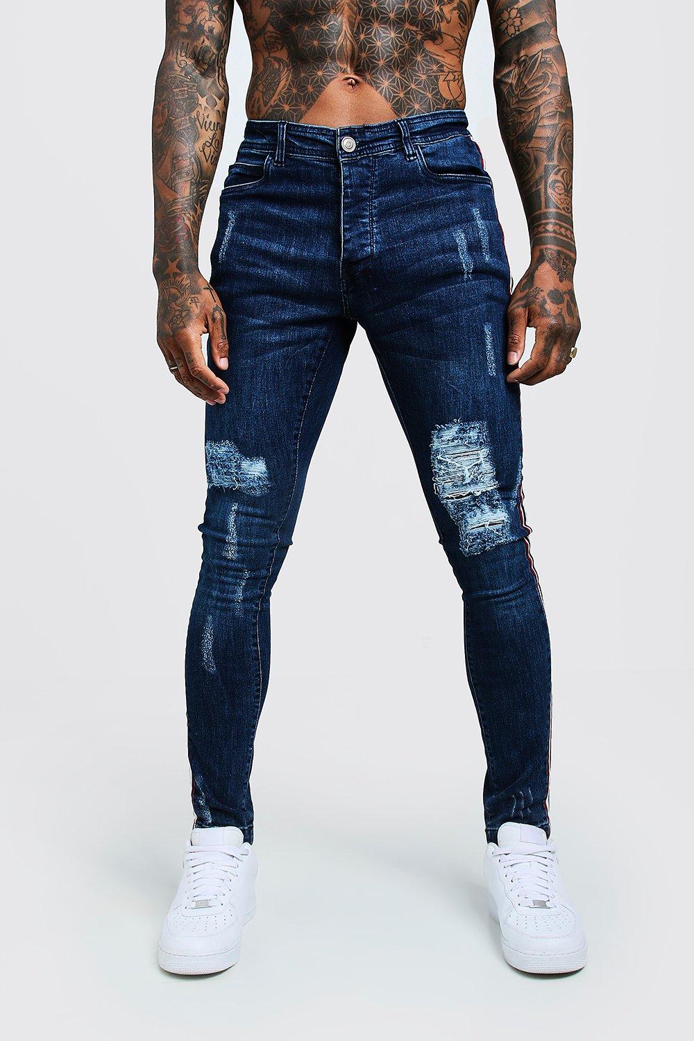 side tape jeans mens