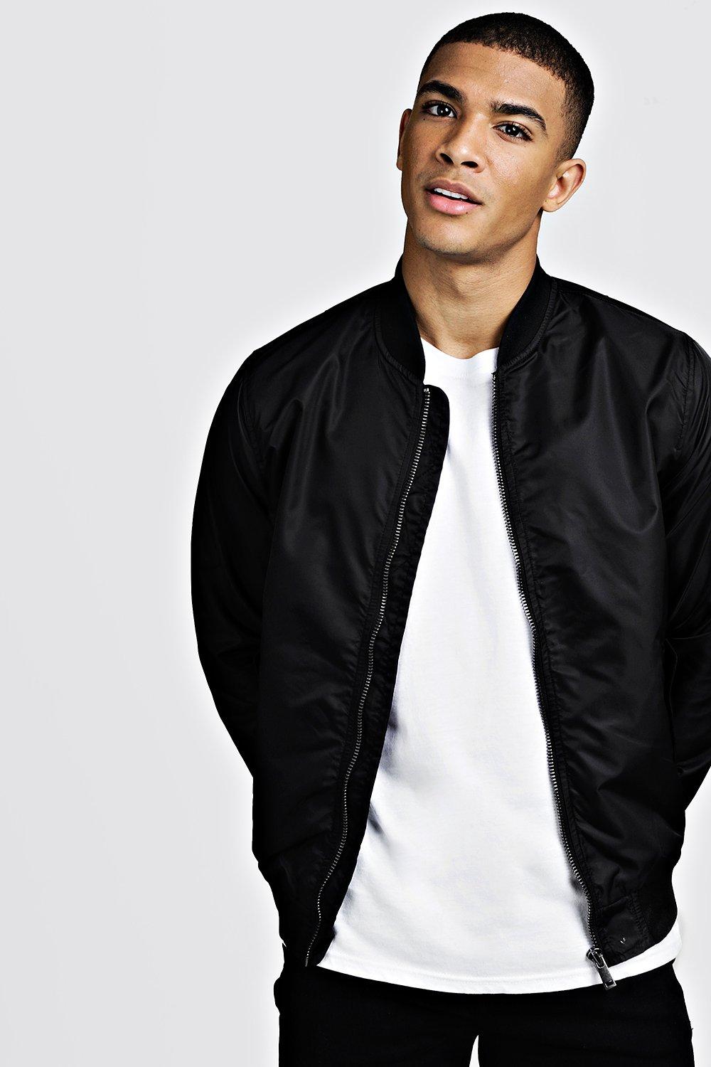 Nylon Ma1 Bomber Jacket Boohooman Uk