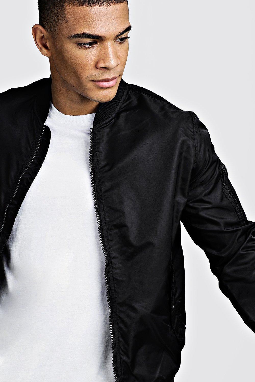 black ma1 bomber jacket