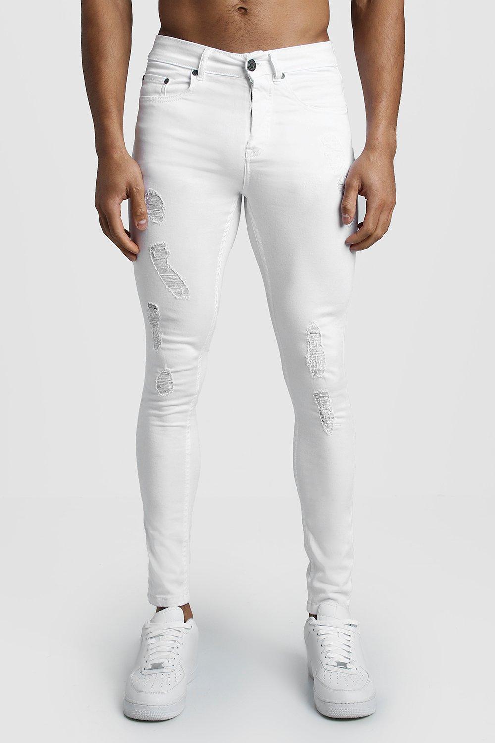 all white skinny jeans