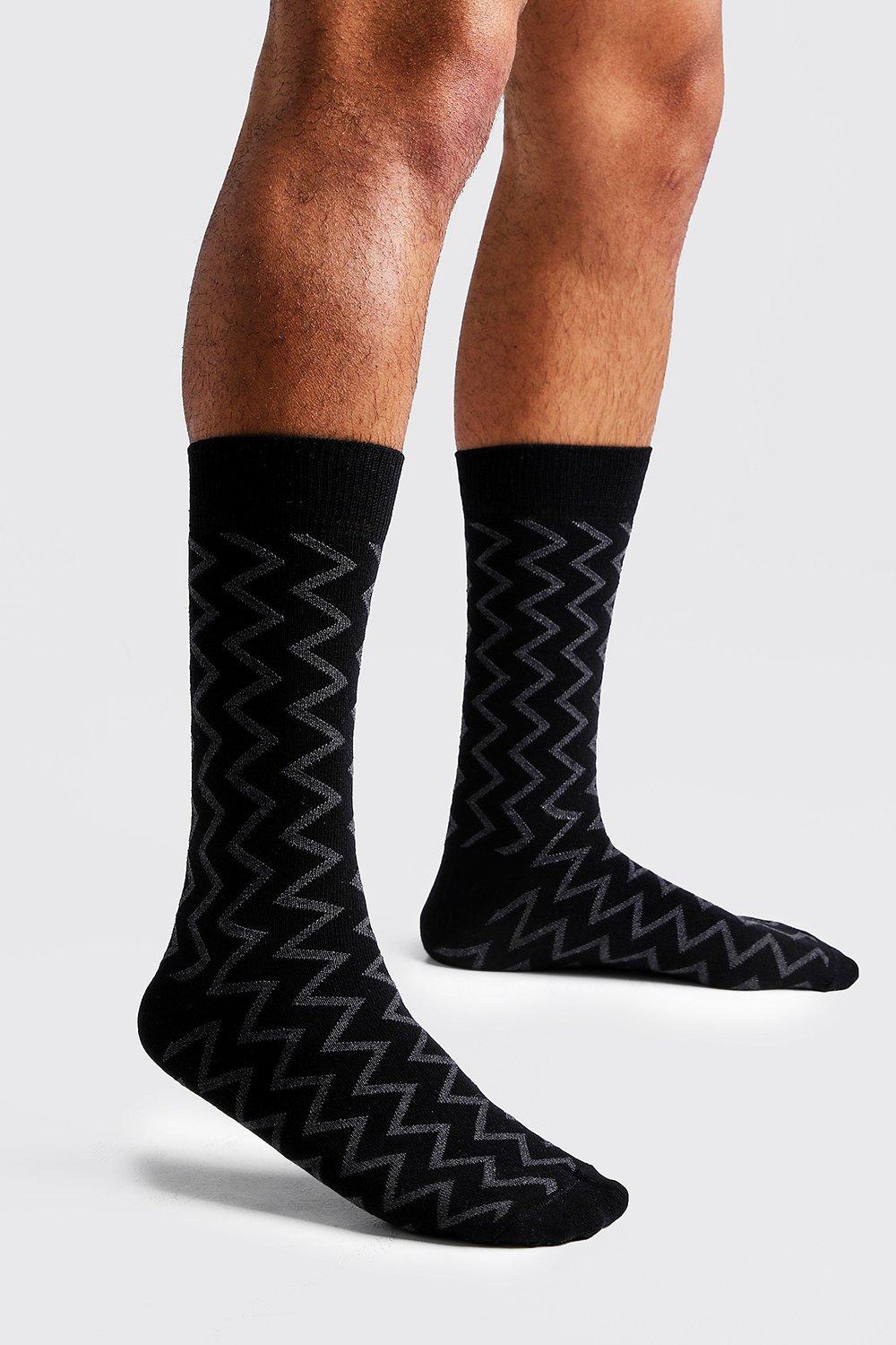 

Носки с зигзагами, Black