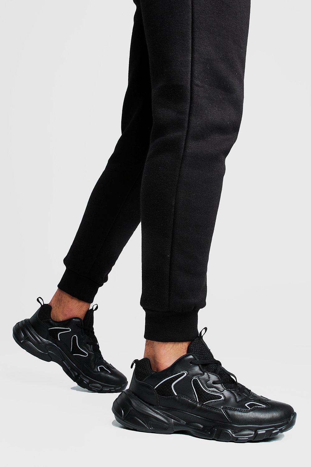 reflective chunky trainers