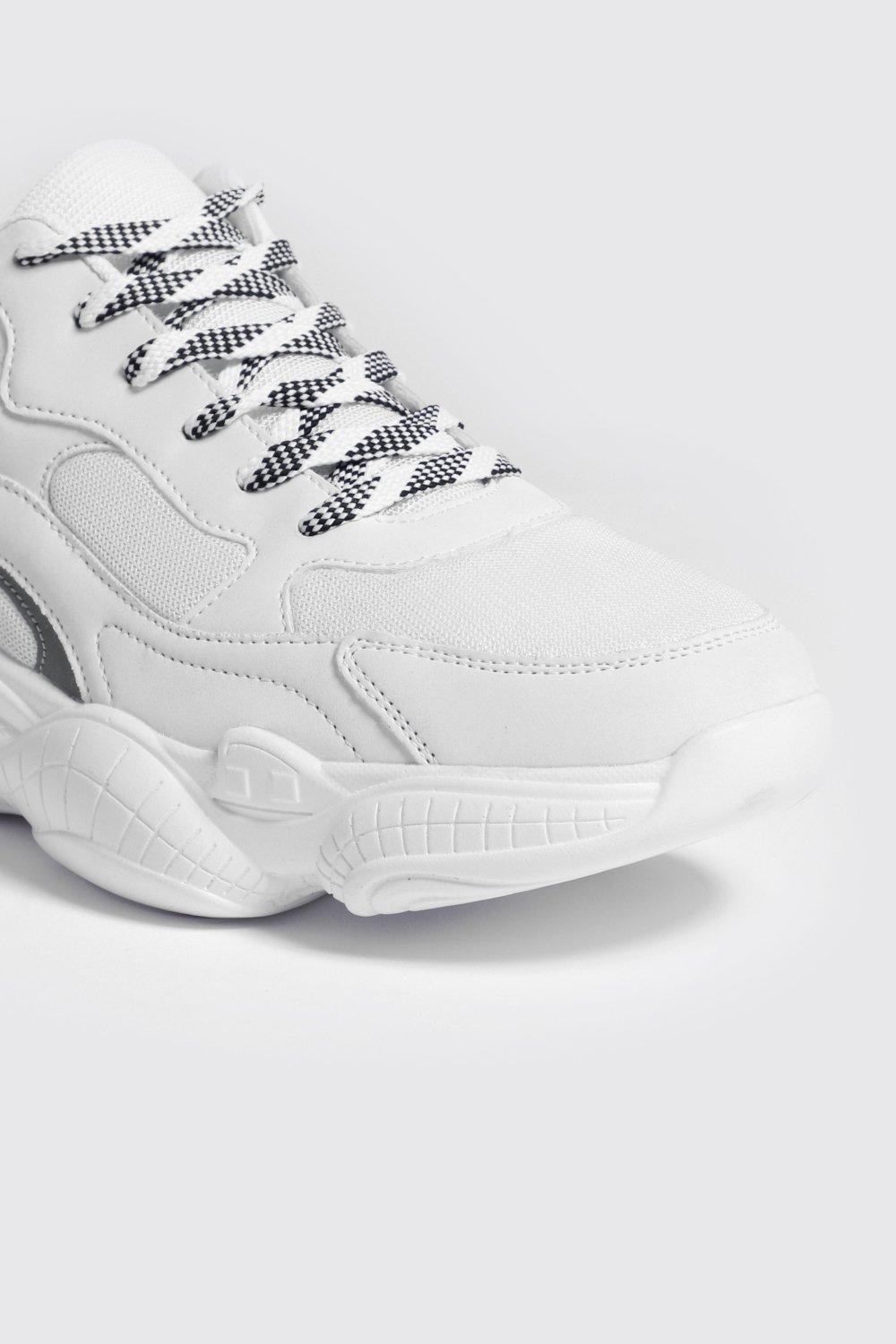 reflective chunky trainers
