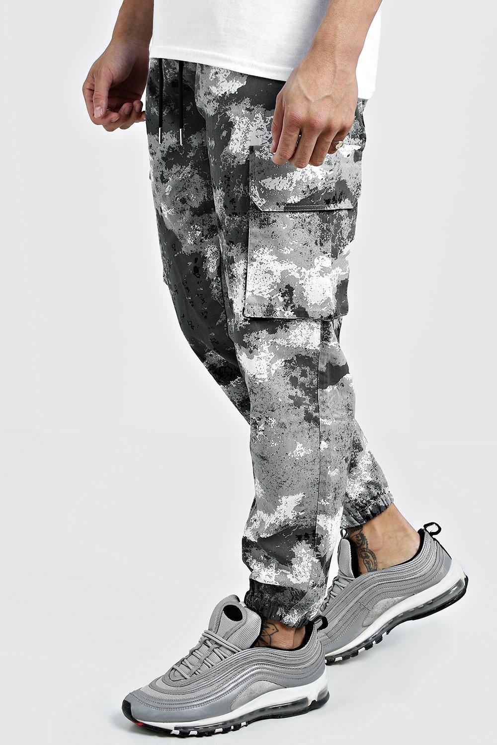 grey camo cargo trousers