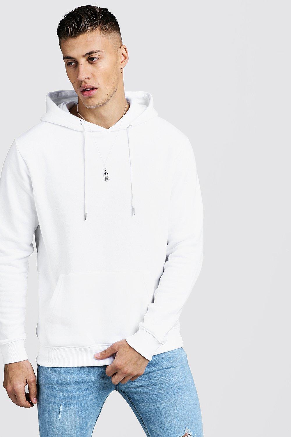 basic white hoodie