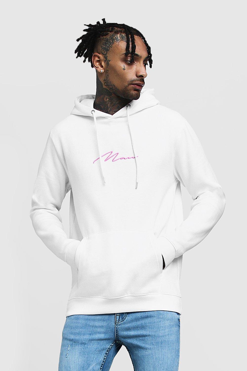 white boohooman hoodie