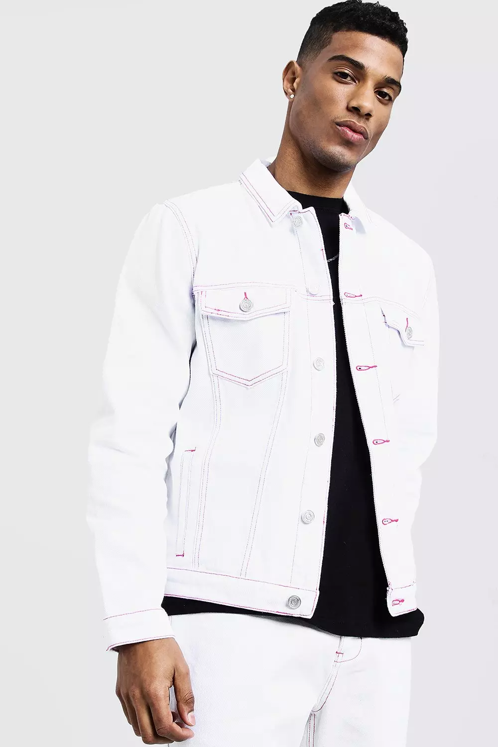 Neon denim jacket on sale mens