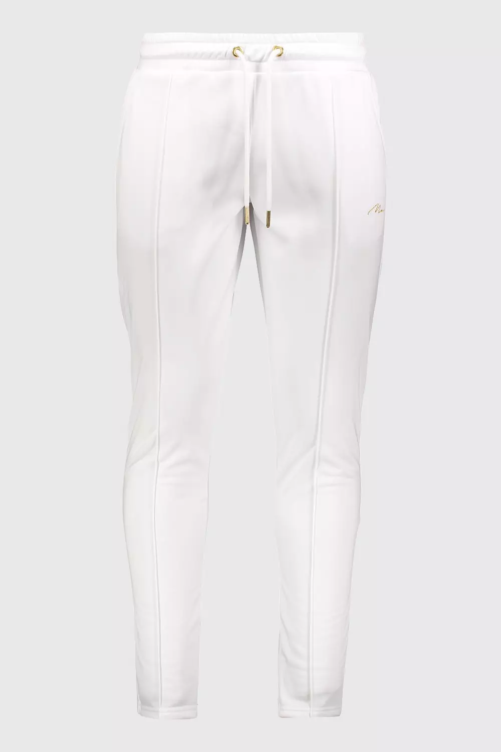 White and sale gold joggers