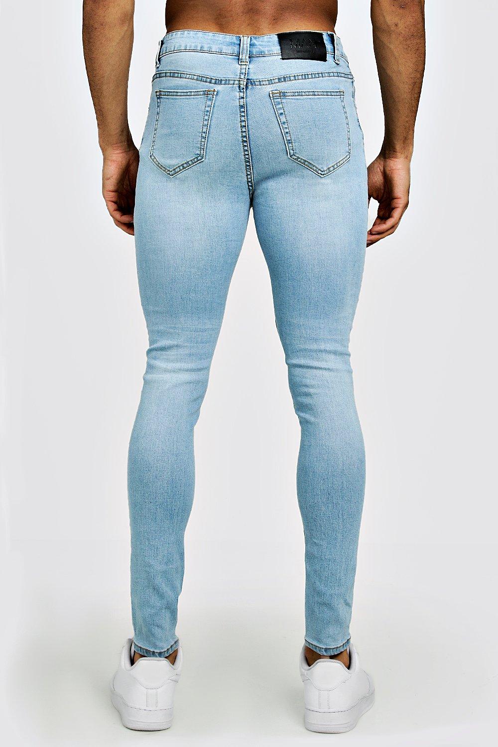 light blue spray on jeans