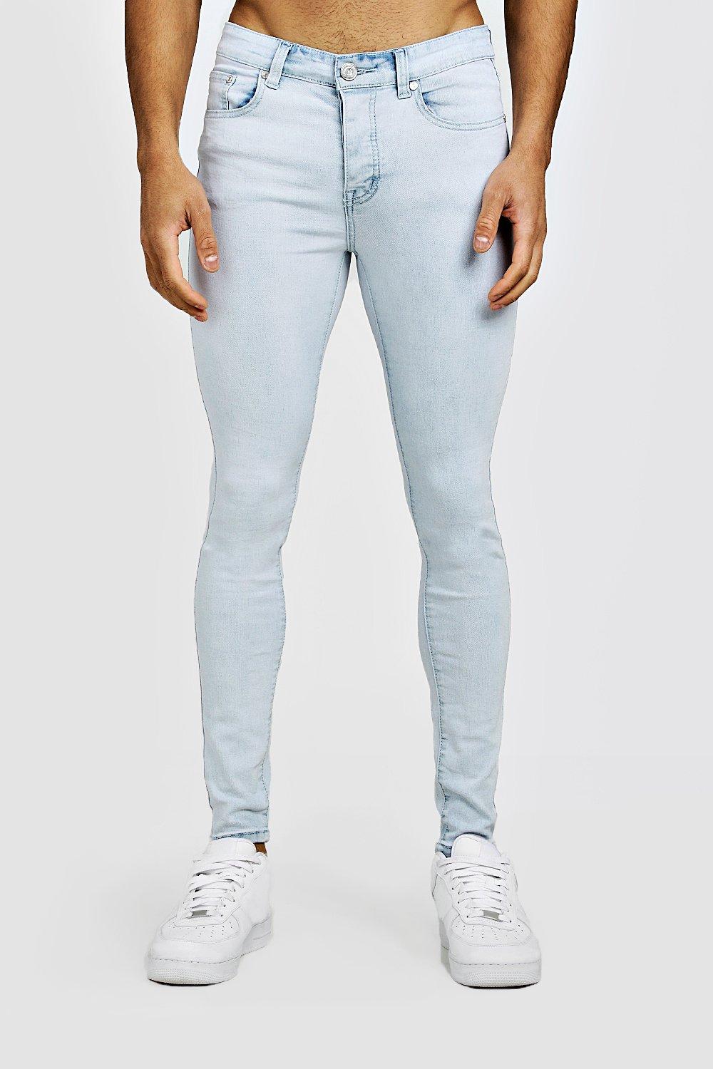 Spray On Skinny Jeans In Ice Blue 