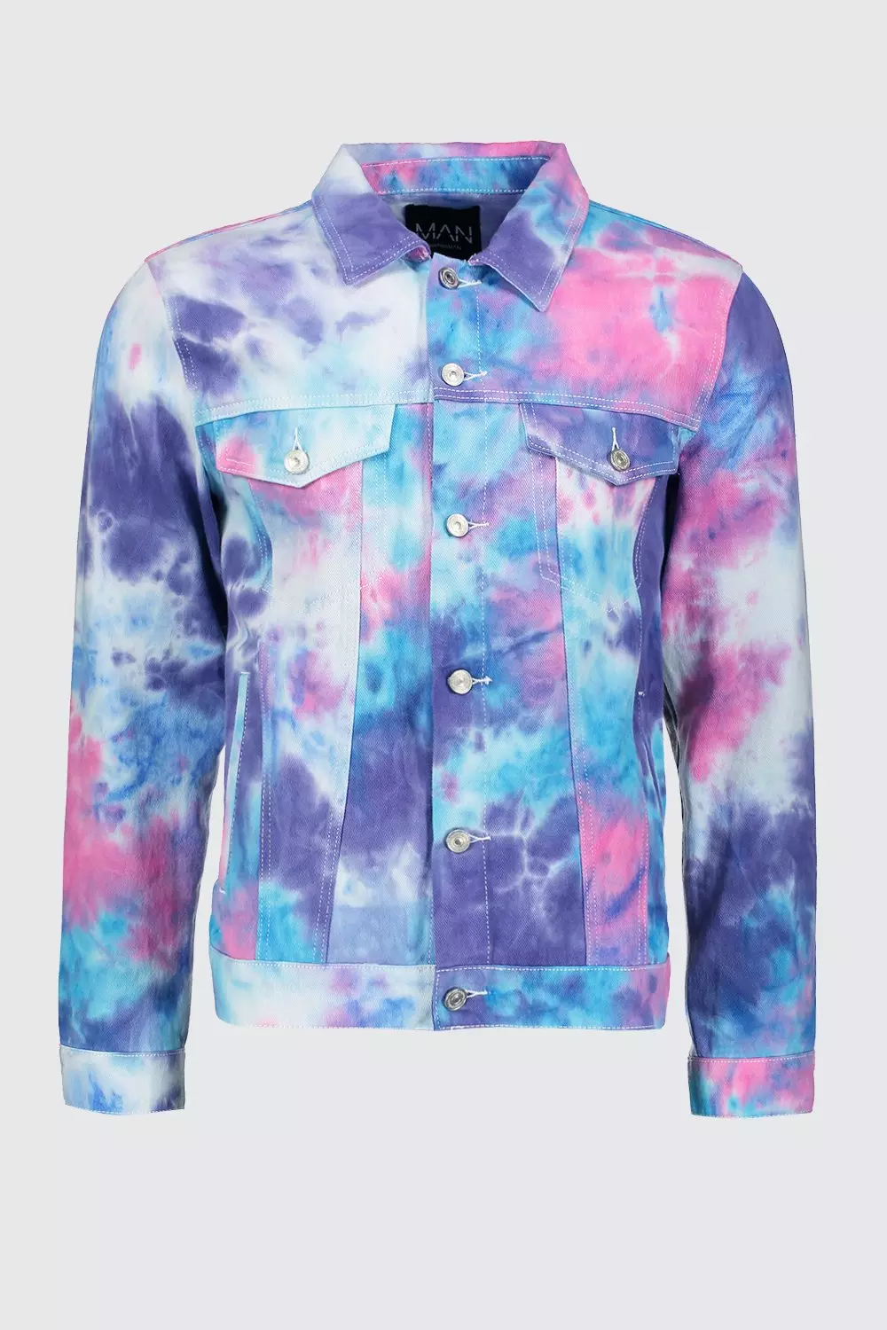 Source Splash ink tie dye trucker jacket Men pink fitted denim jacket  custom design wholesale on m.