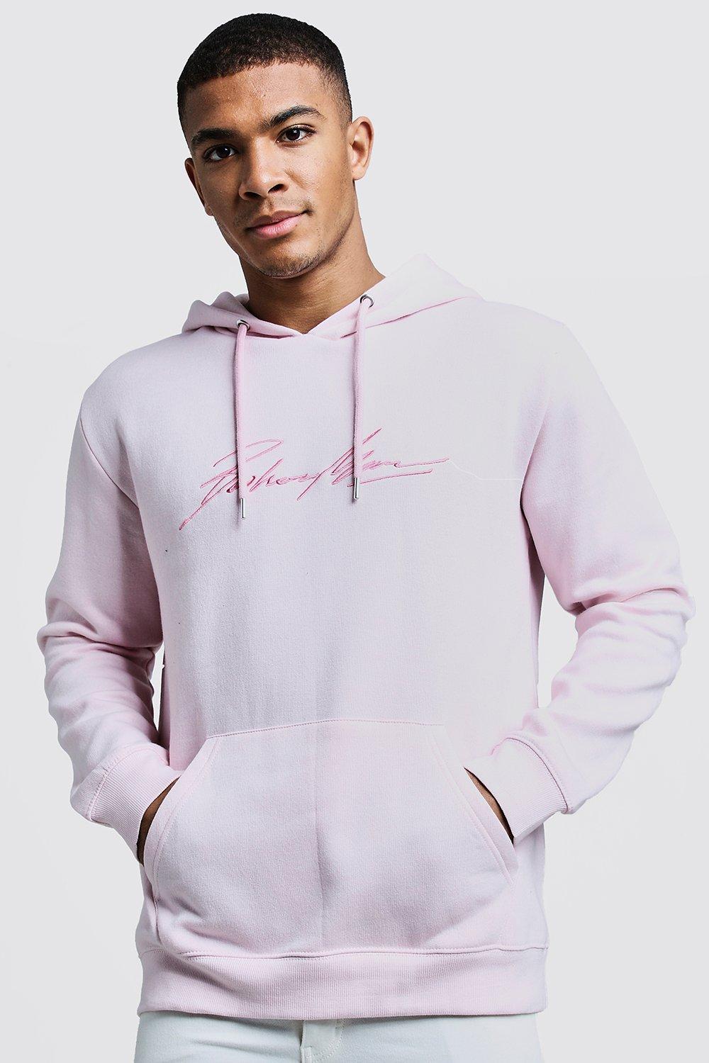 hoodie with writing on sleeve