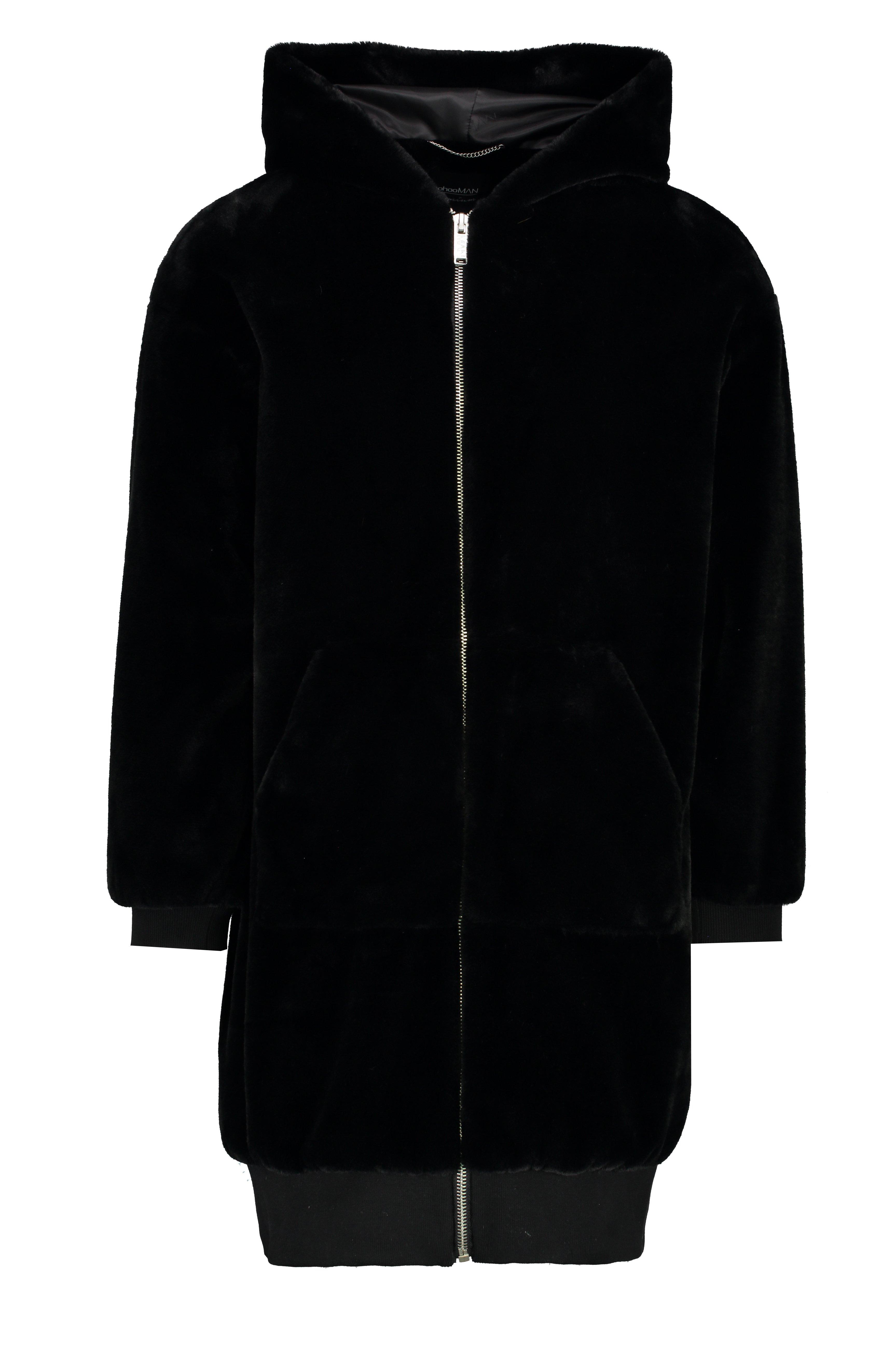 hooded longline jacket