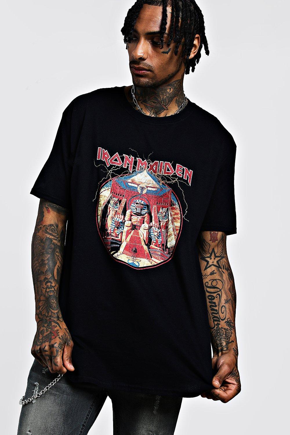iron maiden t shirt mens