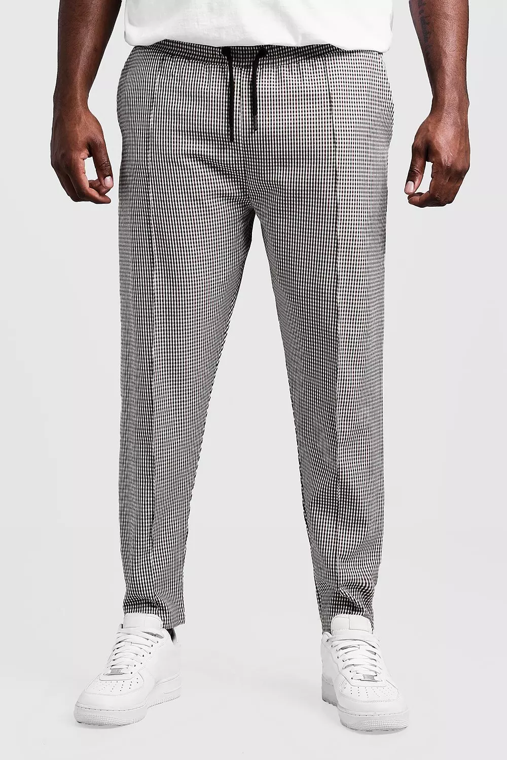 Smart checked jogger store trouser