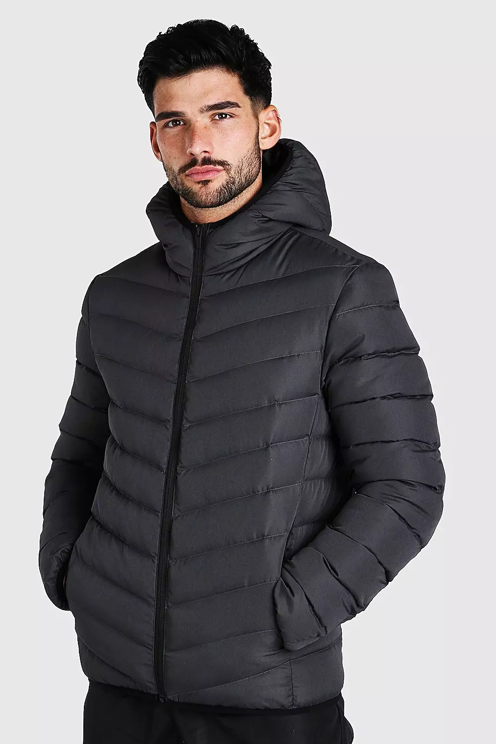 Quilted Zip Through Jacket