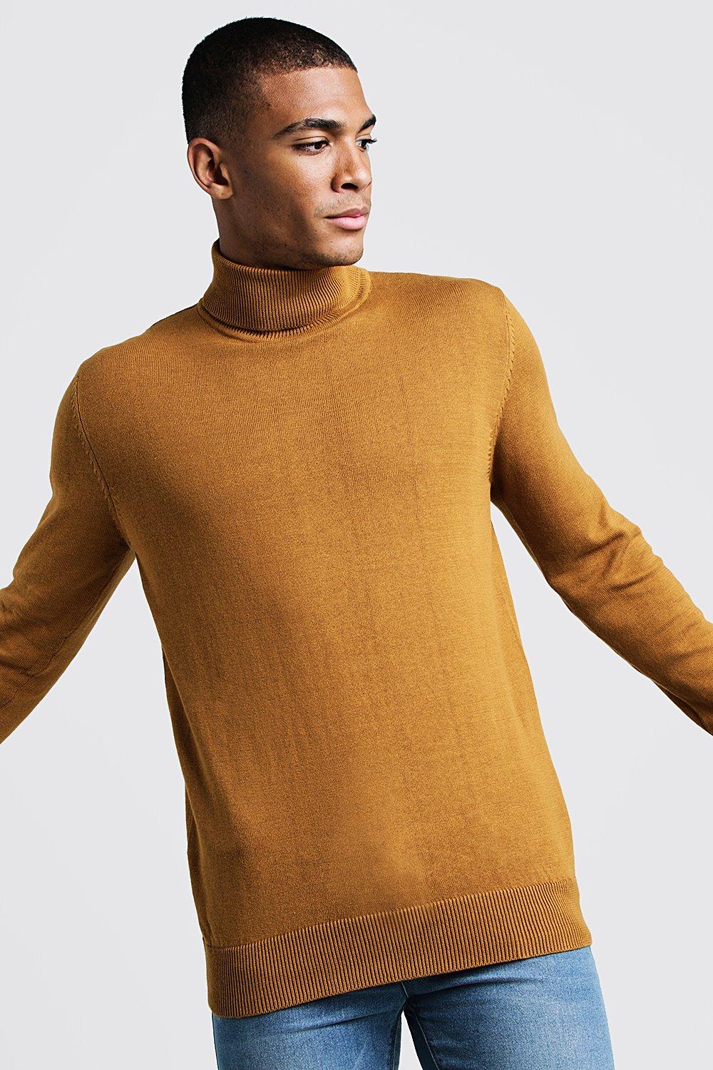 mustard roll neck jumper