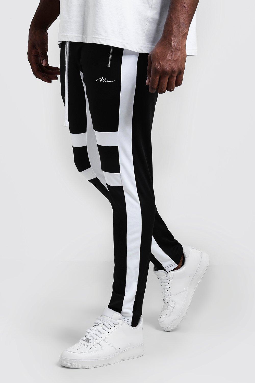 boohooman grey skinny joggers
