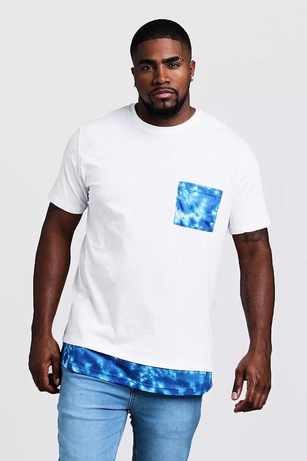 Plus size tie outlet dye shirt