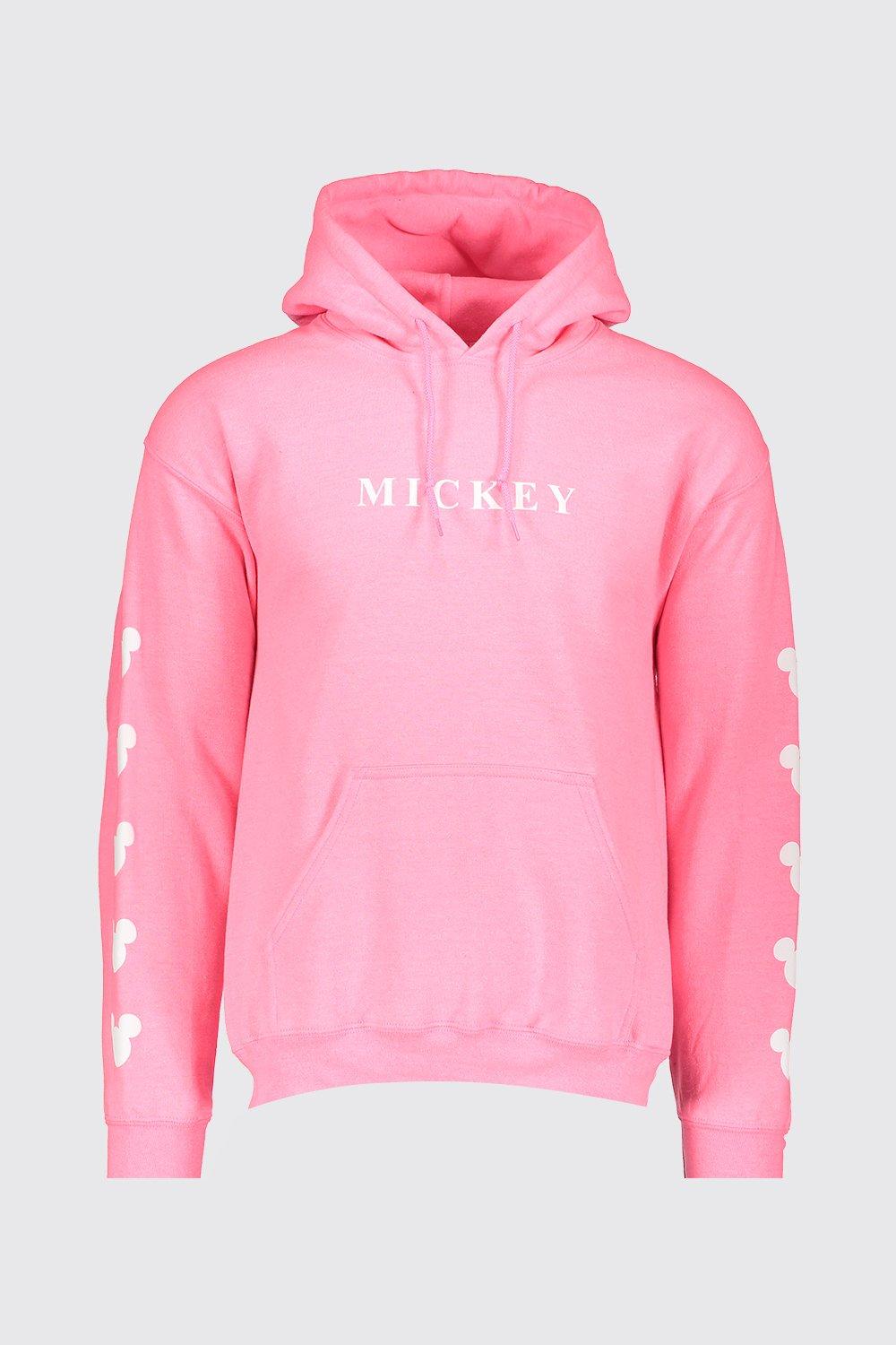 pink mickey hoodie