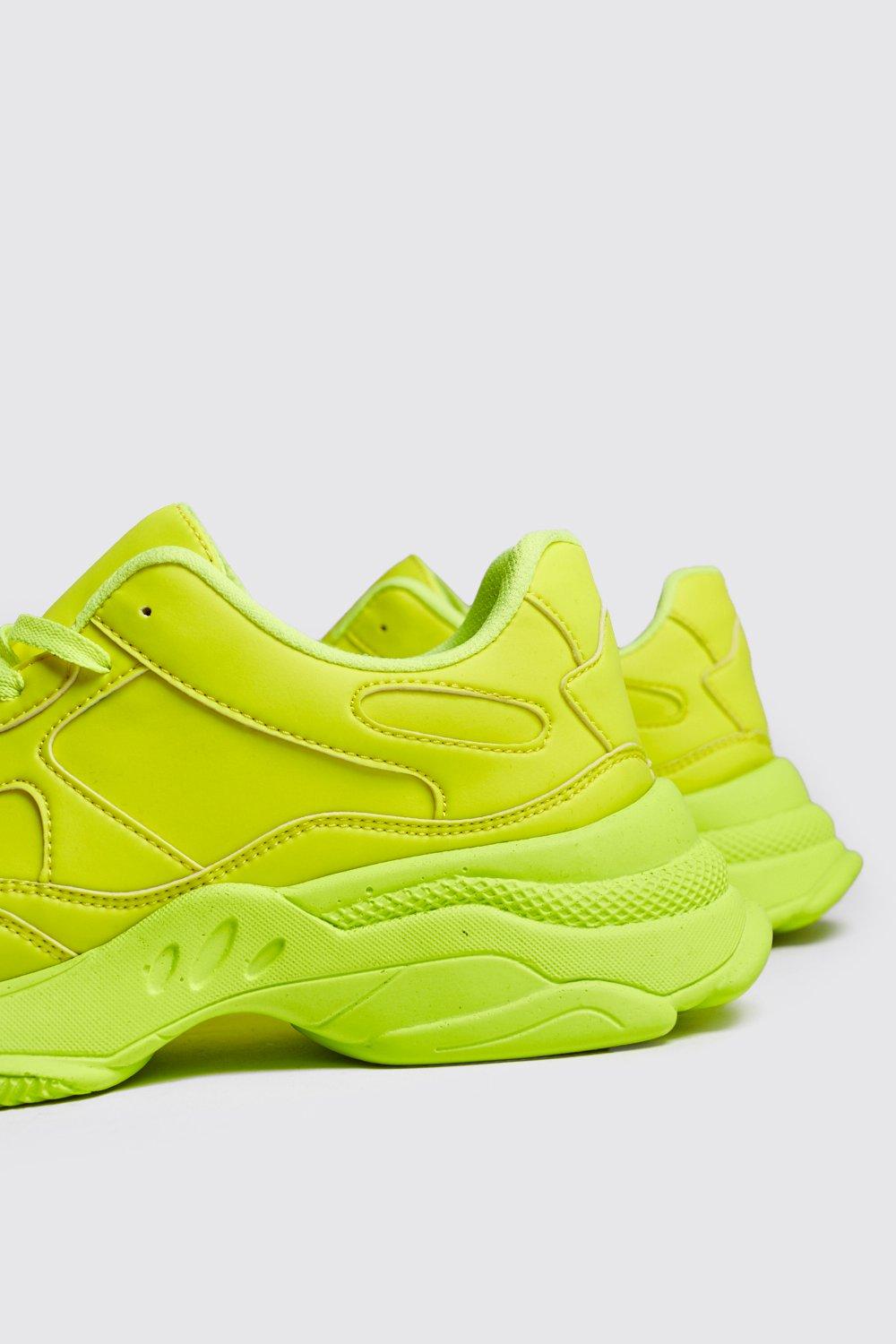 yellow neon trainers